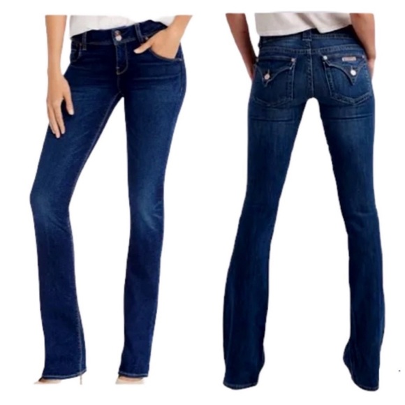 Hudson Jeans Beth Baby Bootcut Medium to Darker Wash Blue Jeans Size 26 - Picture 3 of 14